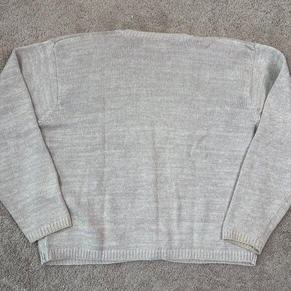 Milano Design Group Sweater Womens M Brown Fall Leaf Cardigan Vintage Autumn - Picture 8 of 8